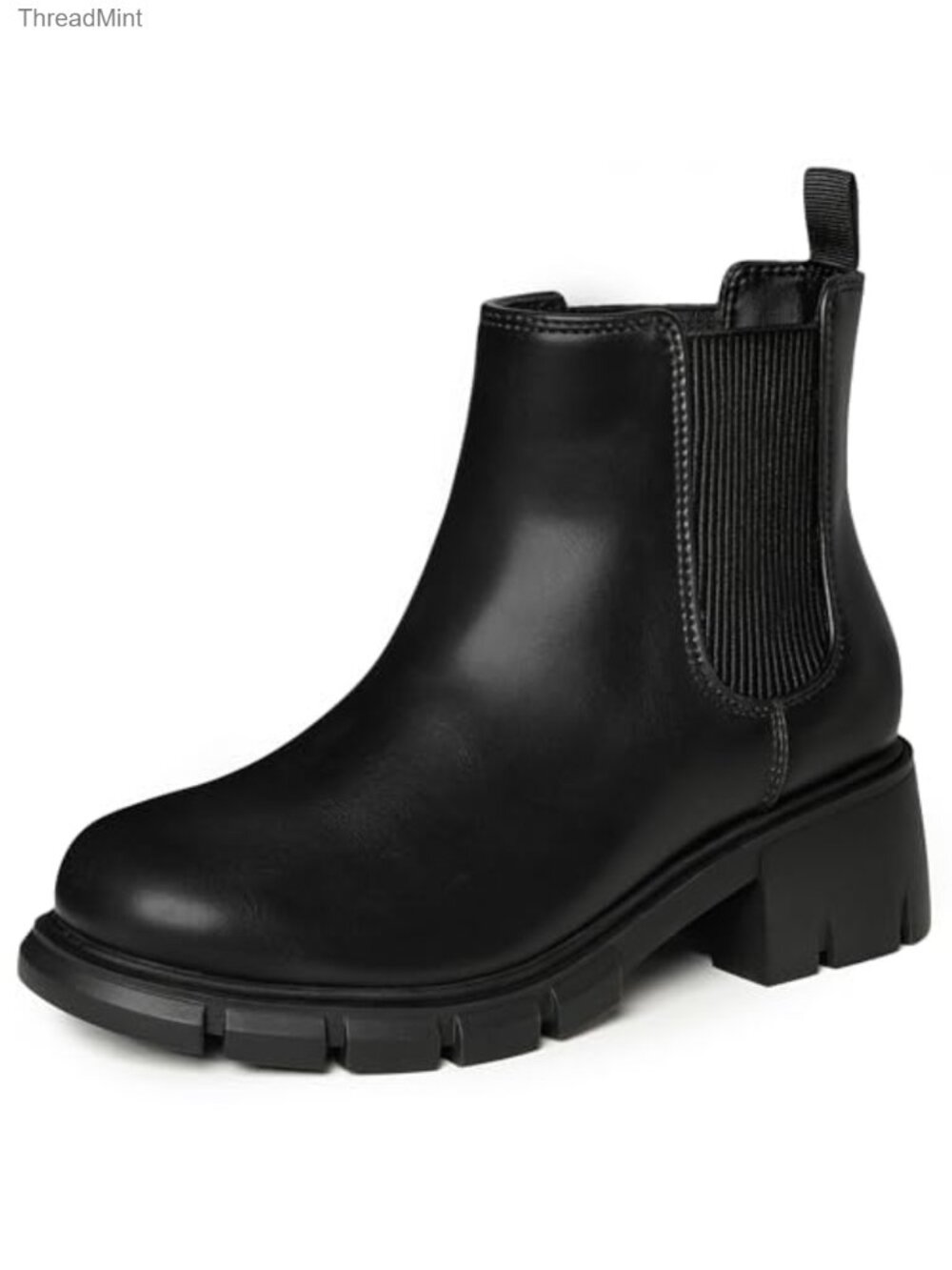 Girls Chelsea Ankle Boots - PU Leather Slip-On Fall Winter Shoes